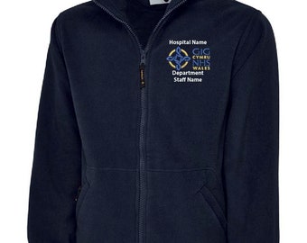 NHS Wales Fleece Jacket with Embroidered Logo & Free Personalised Text