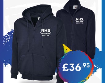 NHS Scotland Fleece Jacket & Hoodie Bundle with Free Personalised Embroidered Text. Discount For Large Team Runs