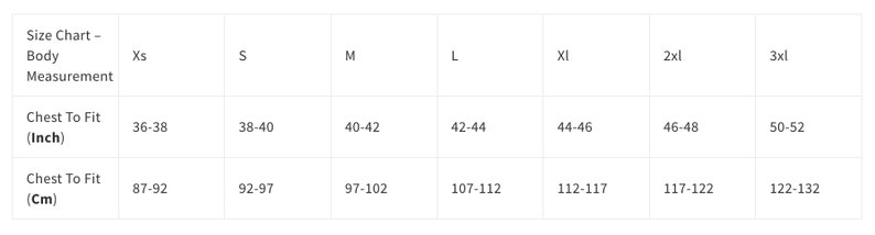 NHS Rainbow Hoodie Size Guide
