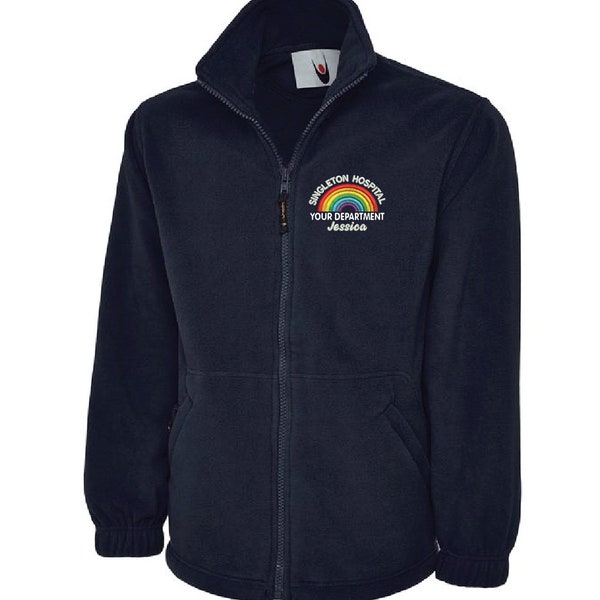 NHS Rainbow Fleece, NHS Personalised Rainbow Design