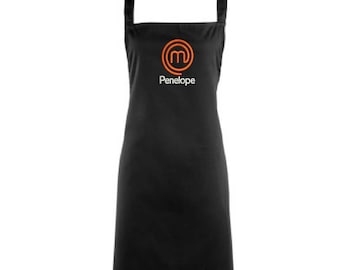 PERSONALISED MasterChef Apron,Adults Cooking Apron Embroidered with name and Masterchef  logo