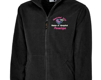 Neonatal Fleece Jacket Healthcare Fleece With, Neonatal Embroidery Design. Unisex Fleece Jacket.