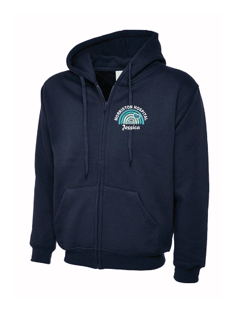 Nhs Blue Rainbow Hoodie Work Uniform NHS Zip Hoodie Hospital Department Staff Name workwear Hoodie Custom Nhs Hoodie Etsy