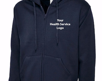 All* Health Service Zip Hoodie, Logo and Personalised Text Included