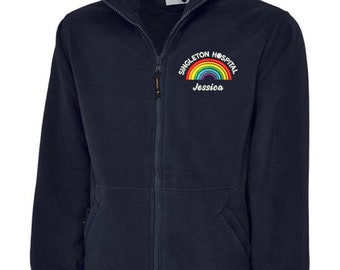 NHS Rainbow Fleece, NHS Personalised Rainbow Design