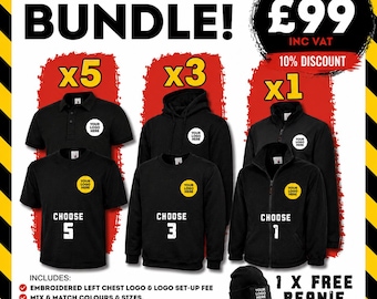 Custom Embroidered Workwear Bundle | Polo Shirts, Hoodies, Jacket & Beanie