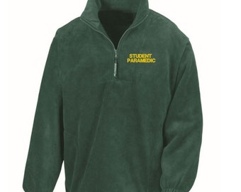 Embroidered Student Paramedic logo 1/4 Zip Fleece Jacket