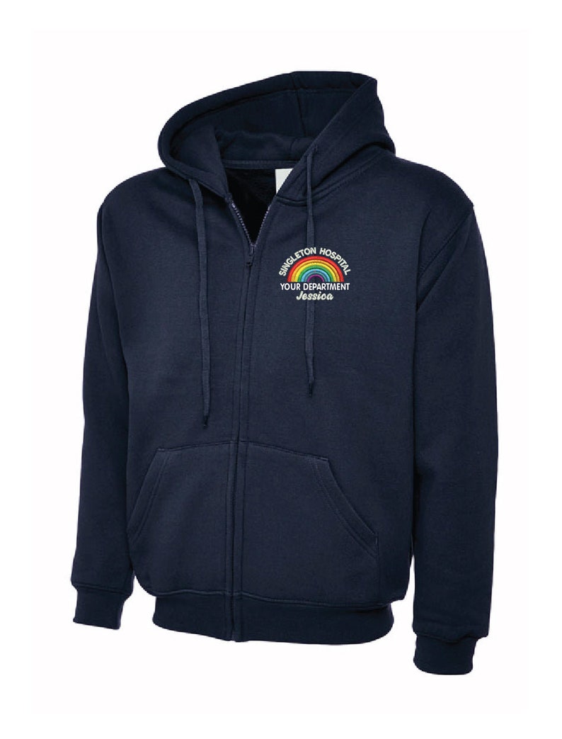 NHS Rainbow Hoodie, Personalised NHS Rainbow Design image 7