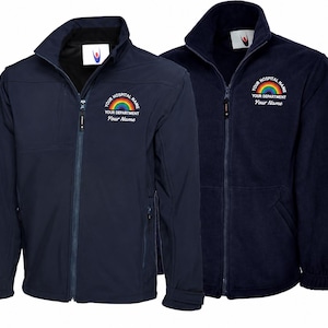 NHS Rainbow Fleece and Softshell Jacket | Embroidered Healthcare Workwear | Custom Hospital Staff Name & Department
