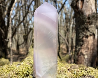 LAVENDER FLUORITE - Focus Stone - Healing Crystals - Meditation Altar - Natural Crystal Tower From Brazil