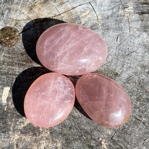 Rose Quartz Palm Stone - Pocket Stone - Meditation Crystal - Heart Chakra Stone - Crystal Lover Gift - Self Love Crystal - Soothing Crystal