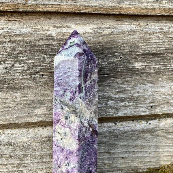RARE Purple Sphalerite Crystal Tower - Positive Energy Stone - Druzy Crystal - Emotional Healing Crystal - Confidence Crystal