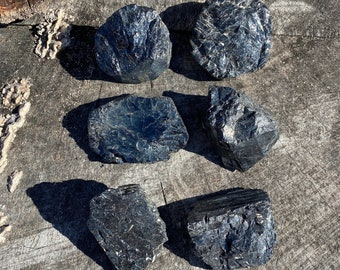 1 - Shiny Raw BLACK TOURMALINE Chunk - Root Chakra Crystal - Anxiety Crystals - Grounding Stone - Protection Crystals - Intuitively Chosen