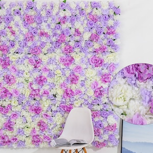 3D Artificial Rose Hydrangea Light Purple Flower RomanticWedding Background Wall Outdoors Decoration BabyShow Christmas Backdrop Decor