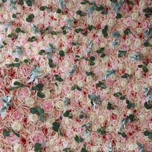 Beautiful Design 40x60cm Artificial Pink Roses Peony Flower Wall Backdrop For Wedding Decor Hotel Event Baby Shower Floral Panel Photo Decor