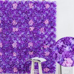 Fiore artificiale viola 3D Romantico rosa ortensia Sfondo di matrimonio Decorazione da parete per esterni Decorazione per sfondo natalizio BabyShow
