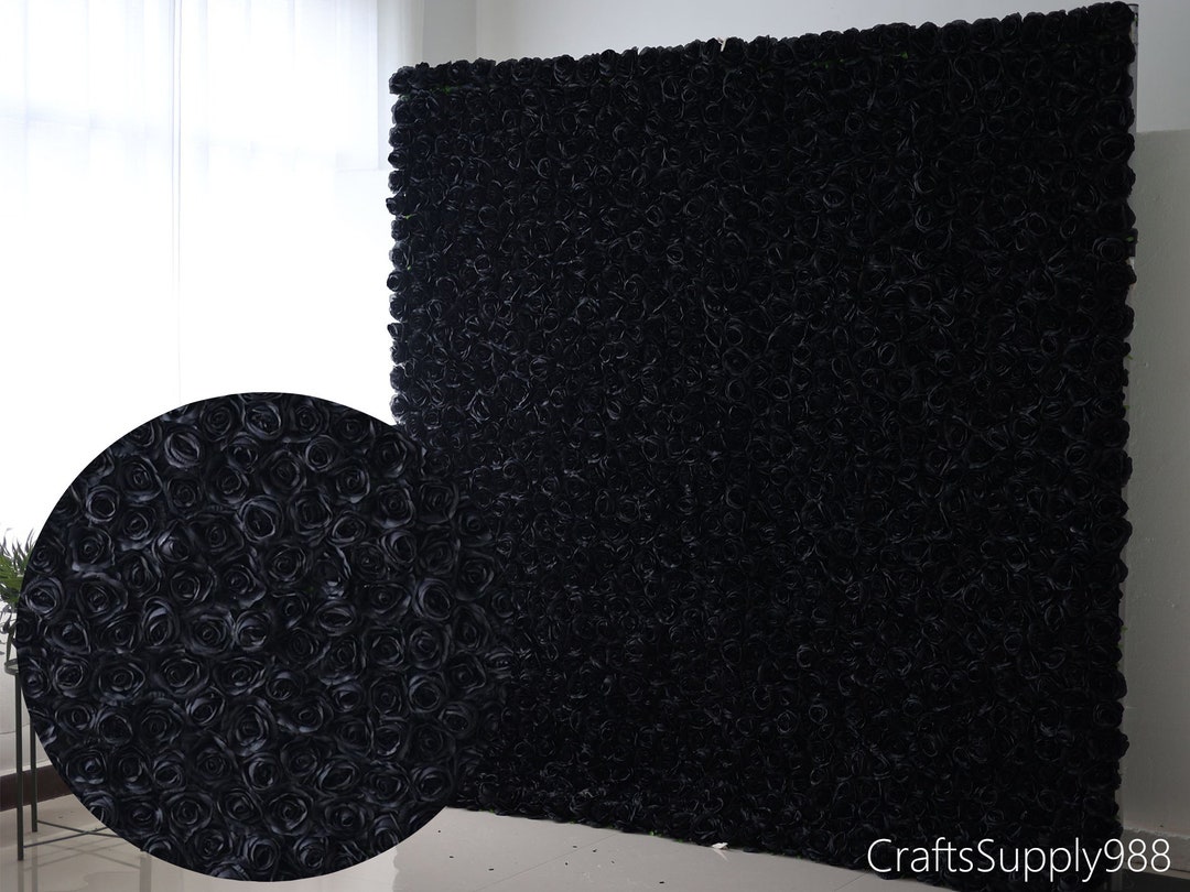Black Rose Artificial Flower Wall Photography Backdrop,wedding Party