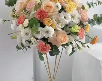 Champagne Pink Ivory White Green Artificial Flower Ball,Flower ball Runner,Romantic Wedding Floral Table Centerpiece Floral Ball Party Decor
