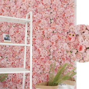 7x5ft Pink Rose Floral Wedding Backdrop - Bridal Shower Photography Background For Parties