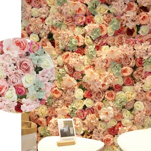 Multicolor Flower Backdrop Artificial Floral Panel wall Background For Wedding Occasion Party Baby Shower Birthday Floral Panels Photo Decor