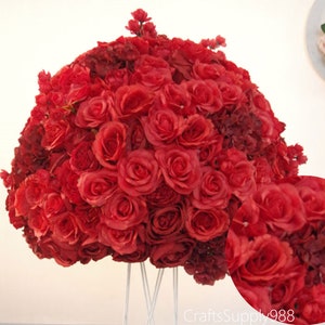 Large Red Rose Flower Ball,Flower Table Runner,Floral Table Centerpieces,Aisle Runners,Flower Ball Flower Wreath Decor Home Wedding Backdrop