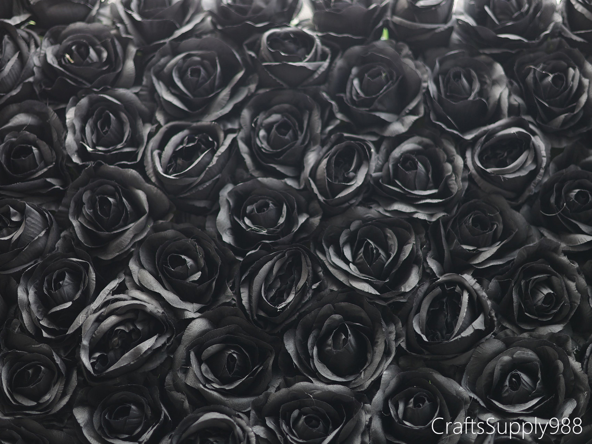 Black Rose Artificial Flower Wall Photography Backdropwedding Etsy