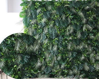 Tropical leaves Artificial Plant Grass Wall Panel For Wedding Backdrop Baby Shower Party Outdoor Indoor Garden Decor Plant Panel Photo Props