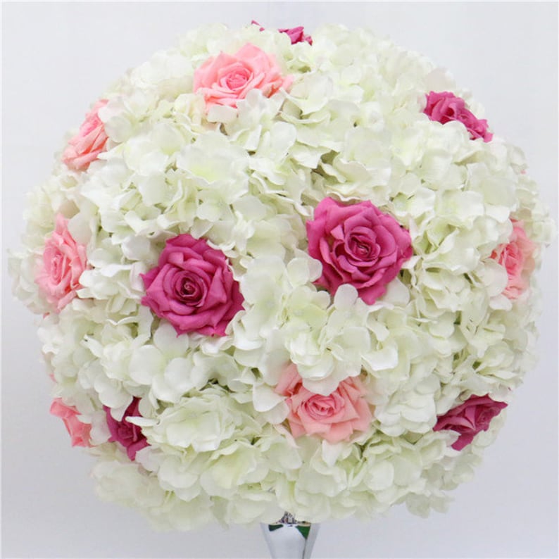 Dusty Pink Blush Flower Ballflower Table Runnerfloral Table - Etsy
