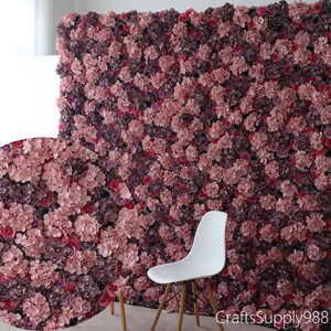 40x60cm Summer Artificial Rose Flower Wall Backdrop For Wedding Decor Home Hotel Event Salon Bridal Shower Holiday Floral Panel Photo Decor