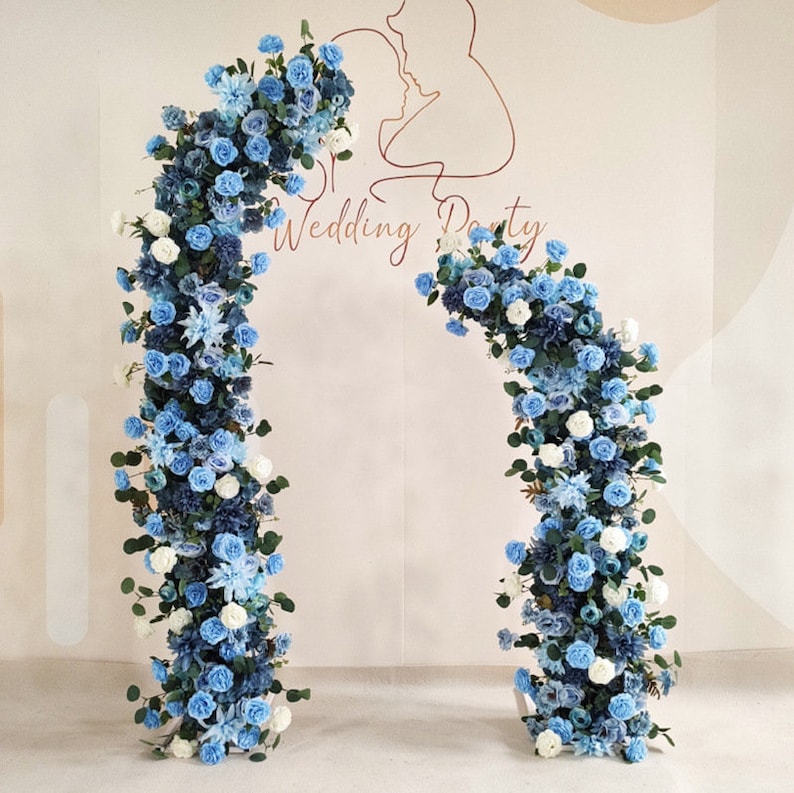 Wedding Archway Flower Light Blue Dusty Blue Artificial Etsy