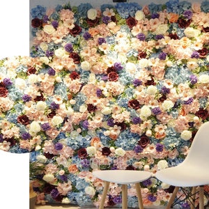Customization Rose Wall Artificial Multicolor Flower Wall Panel backdrop for Wedding Home Party Festival Celebrations Opening Ceremony Decor