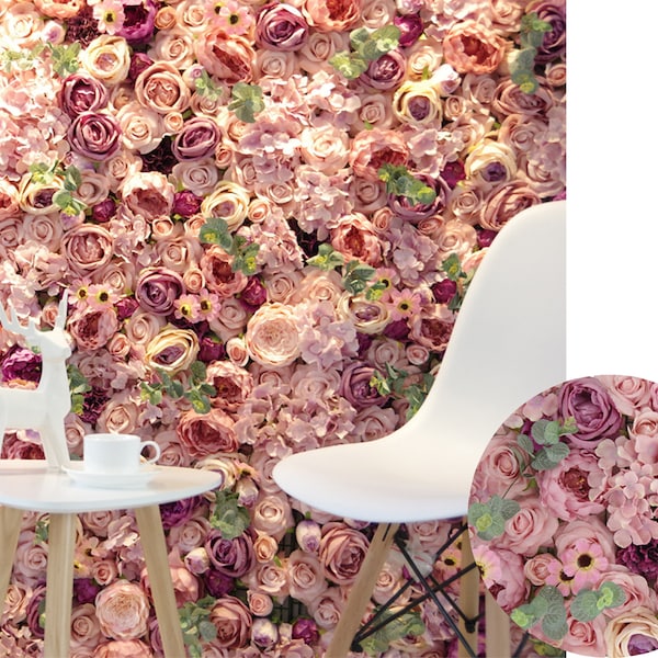 Fake Flower Wall Etsy