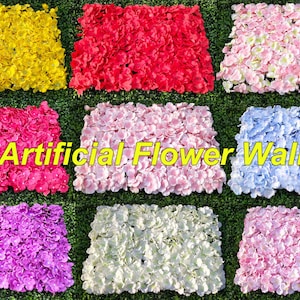 16in x 24in Artificial Silk Hydrangea Flower Wall Panel for Wedding Decor BabyShow Party Christmas Home Photo Backdrop