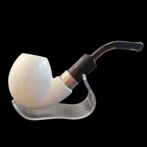 Special Handmade Apple Model Meerschaum Pipe,Silver Ring Meerschaum Pipe, Meerschaum pipes,Classical pipe