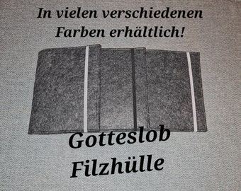 Filz Gotteslobhülle Gotteslob Kommunion Buch Hülle Gebetbuch Buch Kirche Buchhülle uni oder mit Beschriftung Gebetbuch