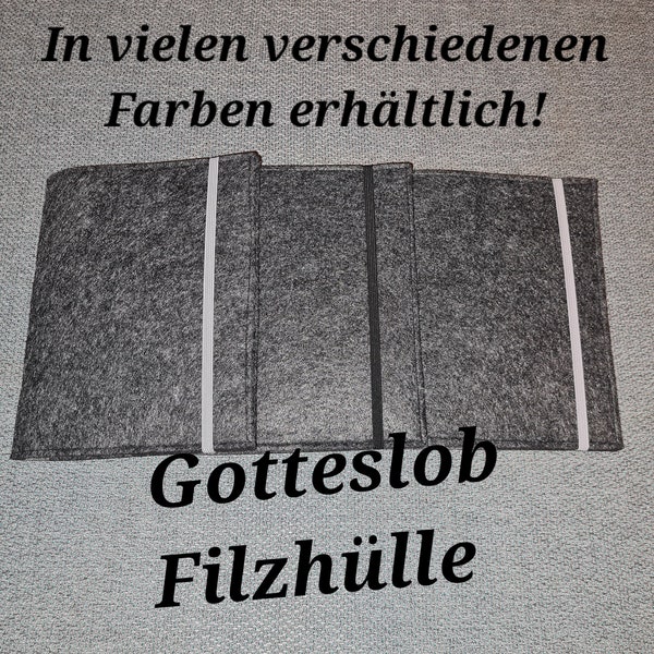 Filz Gotteslobhülle Großdruck Gotteslob Hülle Gebetbuch Buch Kirche Buchhülle uni oder mit Beschriftung Wiederverkäufer Kommunion Geschenk