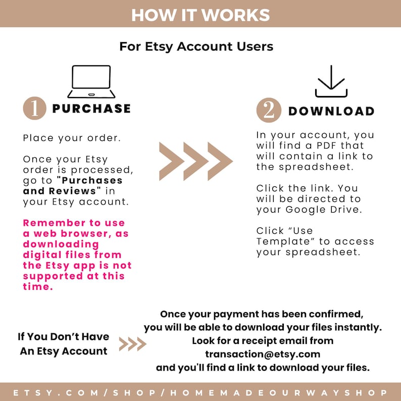 Download instructions for the goal planner
