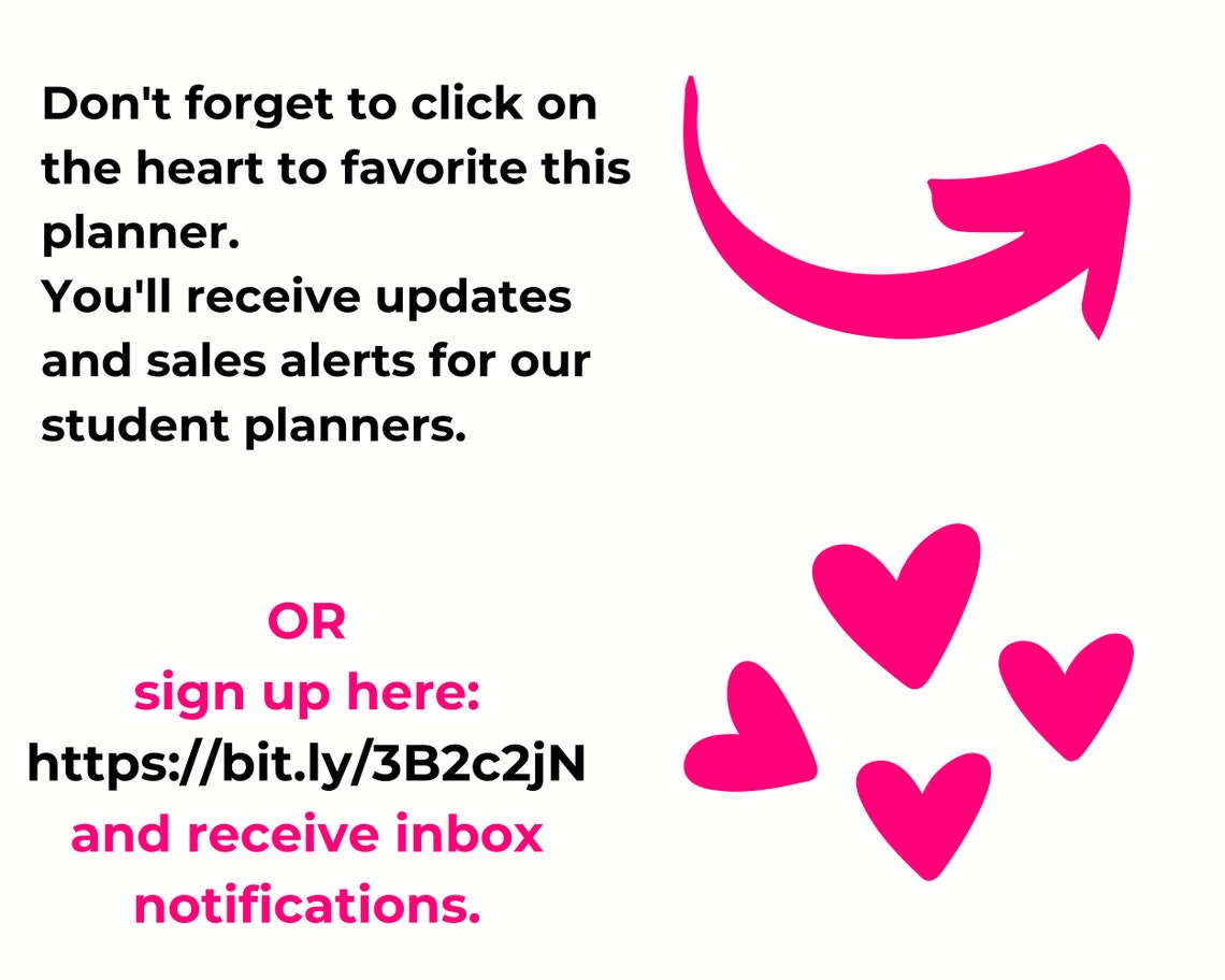 2023 2024 Academic Student Planner Printable PDF For Middle Etsy