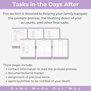 After I am Gone Planner Printable and fillable end of life binder Plan your final arrangements and last wishes before you die image 5