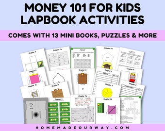 Money 101 for Kids Lapbook Activity Pack • Activités pratiques qui renforcent les concepts financiers