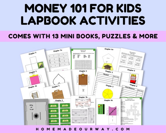 Money 101 for Kids Lapbook Activity Pack • Hands-On Activities that  Reinforce Financial Concepts