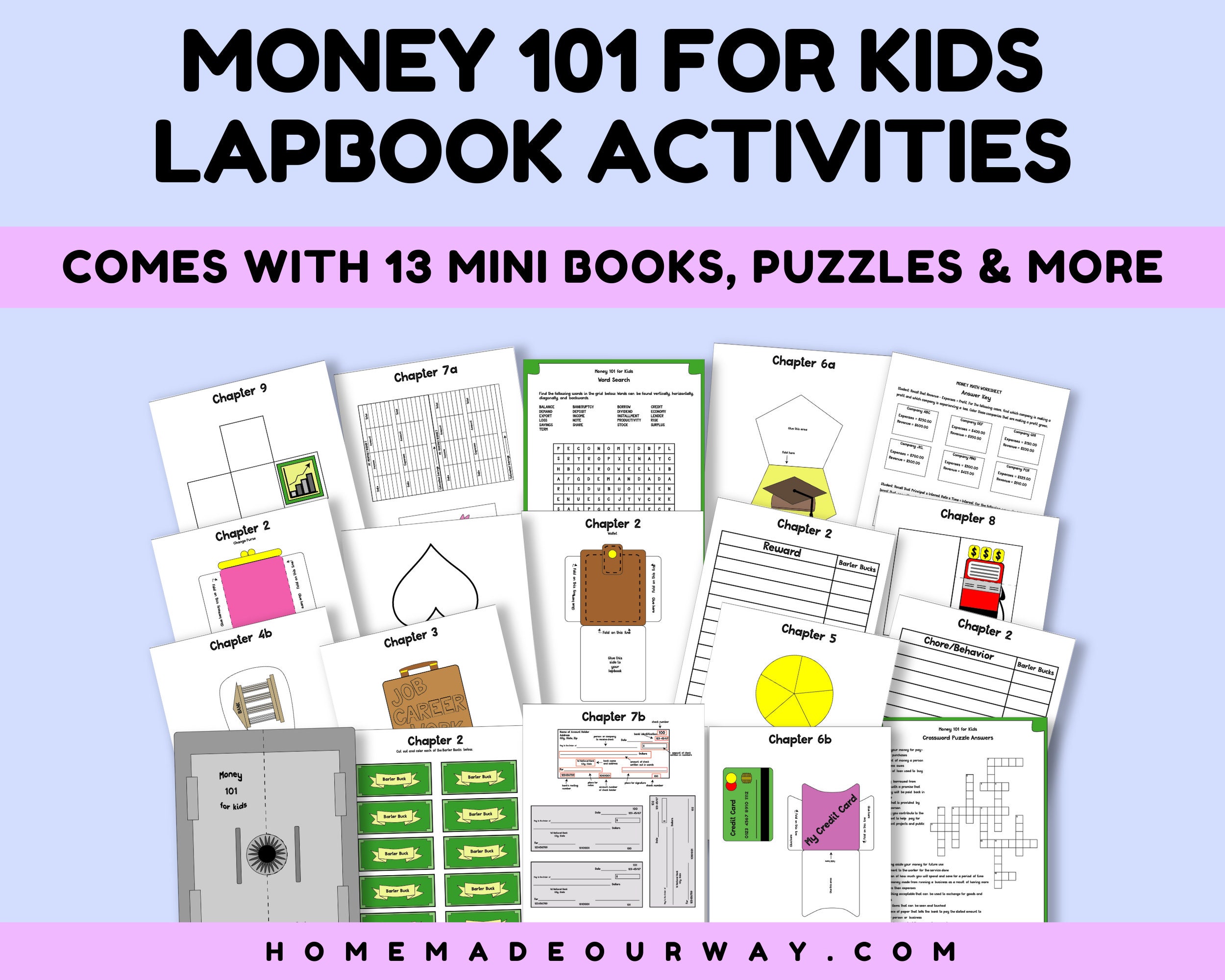 Money 101 for Kids Lapbook Activity Pack Hands-on Activities - Etsy