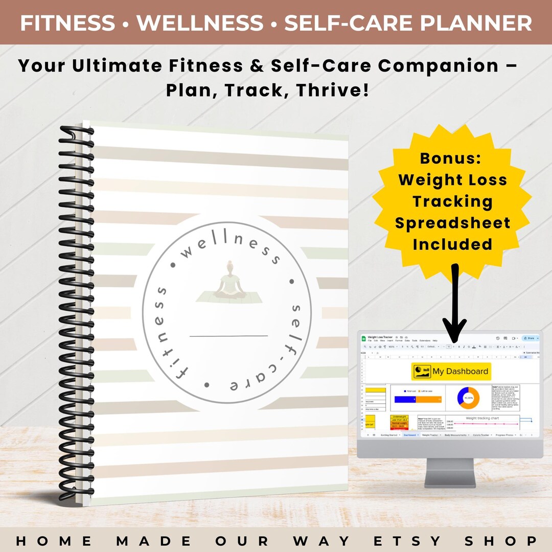 Fitness Planner Printable • Workout Tracker • Weight Loss Tracker and ...