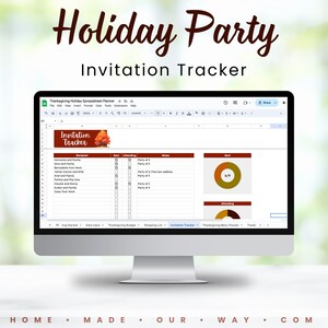 The Thanksgiving Holiday Spreadsheet Planner Invitation Tracker