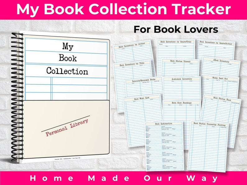 My Book Collection Tracker and Organizer • Book Lovers Gift Etsy