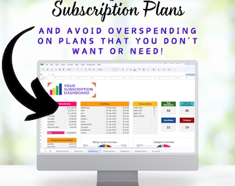 Hoja de cálculo completa para la gestión de suscripciones • Rastreador de suscripciones • Rastreador de facturas • Registro de suscripciones • Utiliza la aplicación gratuita Hojas de cálculo de Google