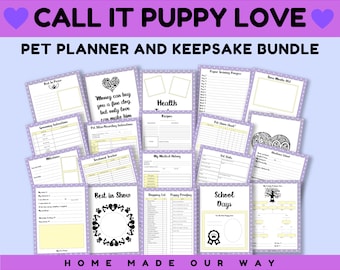Call it Puppy Love Pet Planner & Keepsake Bundle • A Memory Book for Your Puppy
