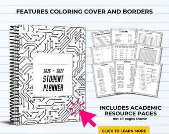 2026-2027 Academic Student Planner Printable PDF For Middle and High School [July - June]