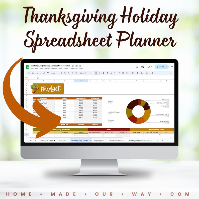 The Thanksgiving Holiday Spreadsheet Planner