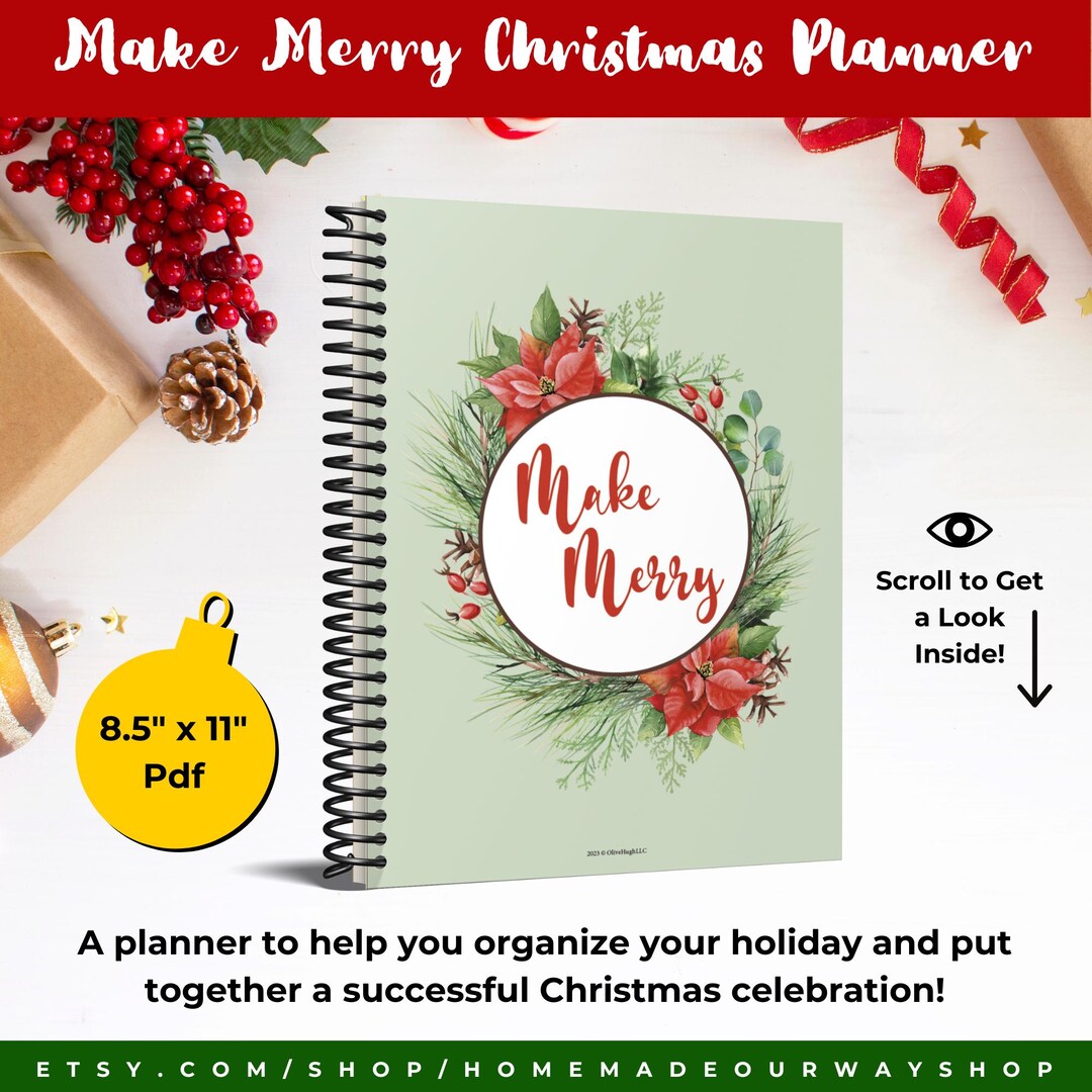 Christmas Planner Printable • Holiday Organizer PDF • Gift Planner ...